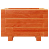 Garden Planter Wax Brown 40x40x26.5 cm Solid Wood Pine 847290