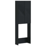 Toilet Cabinet HAARLEM Black 66 x 25.5 x 190 cm Engineered Wood 896916