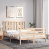 Bed Frame without Mattress Double Solid Wood 3194546