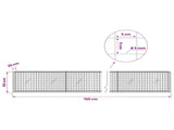 Gabion with 5 mm Wire and 5x5 cm Mesh 700x20x50 cm 3464048