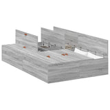 Storage Bed Frame Grey Sonoma 120 x 200 cm Engineered Wood 3335370