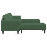 Fabric Sofa with Cushion Dark Green Corduroy fabric 3335136