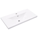 ZNTS 2 Piece Bathroom Furniture Set Concrete Grey Engineered Wood 3324921