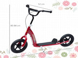 Kids Scooter Kick Scooter with 12" EVA Tyres, Rear Brake, Big Wheels Scooter for 5-12 Years Old, Red T3398P348520