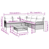 2 Piece Garden Sofa Set with Cushions Black Poly Rattan 368733