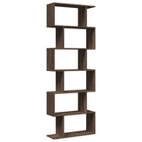 Room Divider Bookcase 6-Tier Brown Oak 70x24x193 cm Engineered Wood 858090