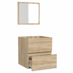 Bathroom Cabinet with Mirror Sonoma Oak Engineered Wood 804866