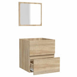Bathroom Cabinet with Mirror Sonoma Oak Engineered Wood 804866