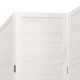 Room Divider 5 Panels White Solid Wood Paulownia 358837