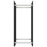 Firewood Rack Black 40x35x100 cm Tempered Glass 327467