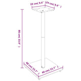 Speaker Stands 2 pcs Black&Silver Tempered Glass 1 Pillar Design 51816
