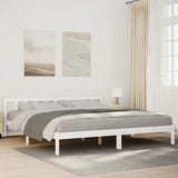 Extra Long Bed Frame without Mattress White 180x210 cm Solid Wood Pine 852439
