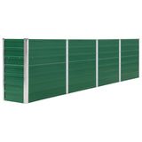 Raised Garden Bed 320x40x77 cm Galvanised Steel Green 47049