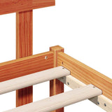 Bed Frame with Headboard Brown 80 x 200 cm Solid Pine wood 872136