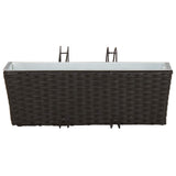 Railing 2 pcs Black 50 x 17 x 17 cm Metal 42026965