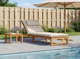 Sunlounger Cushion GEMERT 100% Polyester White 190 x 60 x 9 cm 947517