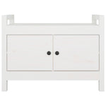 ZNTS Hall Bench White 80x40x60 cm Solid Wood Pine 821780