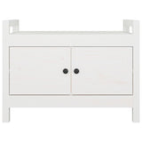 ZNTS Hall Bench White 80x40x60 cm Solid Wood Pine 821780