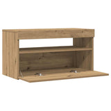 TV Cabinets with LED Lights 2 pcs Artisan Oak Engineered Wood 856318