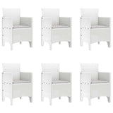 Garden Dining Set 7 pcs White Polypropylene 3378724