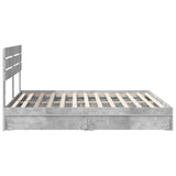 Storage Bed Concrete Grey 180 x 200 cm Engineered Wood 3411551