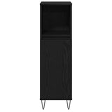 Bathroom Furniture Set 3 pcs Black Oak 30 x 30 x 190 cm 3333097
