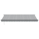 Manual Retractable Awning with LEDs Anthracite&White 500x350 cm 3215817