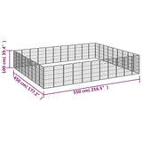 40-Panel Dog Playpen Black 50x100 cm Powder-coated Steel 3115966