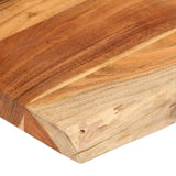 Table Top 100x80x2.5 cm Rectangular Solid Wood Acacia Live Edge 370628