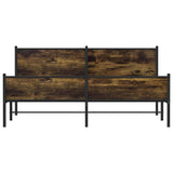 Metal Bed Frame without Mattress Smoked Oak 183x213 cm 3301388