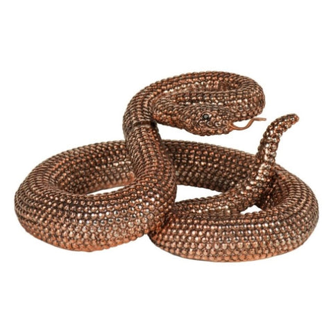 Bronze Coiled Rattlesnake Figurine RSN119