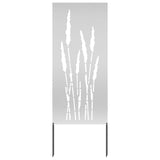 Garden Privacy Screen Silver 50 x 140 cm Galvanised steel 876313