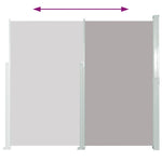 Patio Retractable Side Awning 170x300 cm Grey 48368