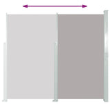 Patio Retractable Side Awning 170x300 cm Grey 48368