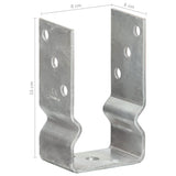 Fence Anchors 12 pcs Silver 8x6x15 cm Galvanised Steel 145331