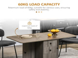 Multi-Storage Six-Person Drop Leaf Dining Table - Grey T3398P342379