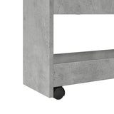 ZNTS Narrow Storage Trolley 4 Tier Concrete Grey Engineered Wood 855262