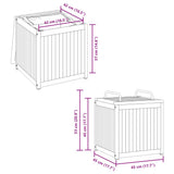 Outdoor Cushion Box 45x45x45/53 cm Solid Wood Acacia and Steel 367607