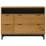 Drawer Cabinet FLAM 110x40x80 cm Solid Wood Pine 376071