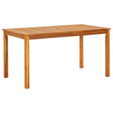 Garden Dining Set 5 pcs Black Solid Acacia Wood 3365535