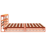 Bed Frame without Mattress Wax Brown 200x200 cm Solid Wood Pine 3306509