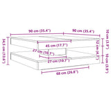 Coffee Table 360-Degree Rotatable Artisan Oak 90x90x34.5 cm 3321359
