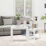 808603 Nesting Tables 3 pcs White Engineered Wood
