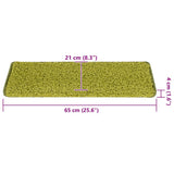 Stair Mats 30 pcs 65x21x4 cm Green Rectangular Edge 3365836