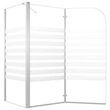 Bath Enclosure 120x68x130 cm Tempered Glass Stripe 146226