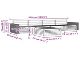 Outdoor Sofa Set 5 pcs Natural Solid Acacia Wood 3383002