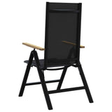 Reclining Garden Chairs 2 pcs Black 58 x 73 x 111.5 cm 42030041
