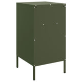 ZNTS Bedside Cabinets 2 pcs Olive Green 36x39x68 cm Steel 843075