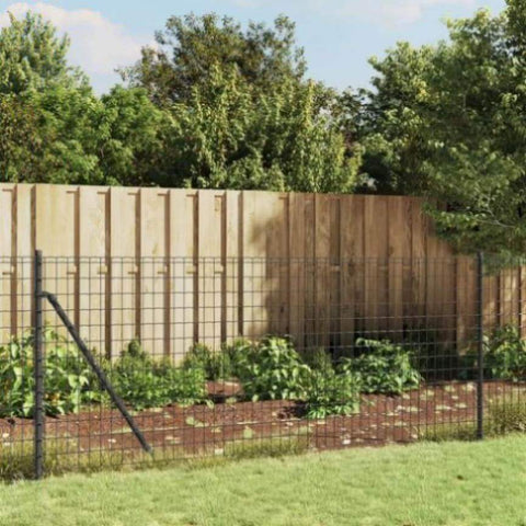 Wire Mesh Fence Anthracite 1x25 m Galvanised Steel 154201