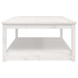 Garden Table White 121x82.5x45 cm Solid Wood Pine 824149